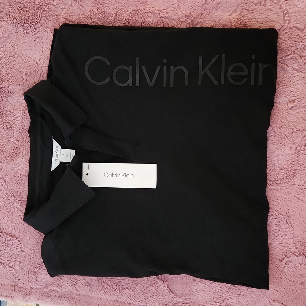 Black polo shirt